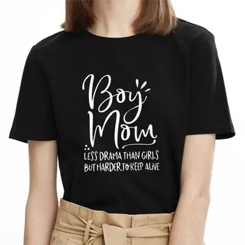 Casual Short Sleeve Tops T-shirt Female M-XL Women Black T-Shirt Boy Mom Print Tops Tee for Summer New O-Neck Tees
Casual Short Sleeve Tops T-shirt Female M-XL Women Black T-Shirt Boy Mom Print Tops Tee for Summer New O-Neck Tees