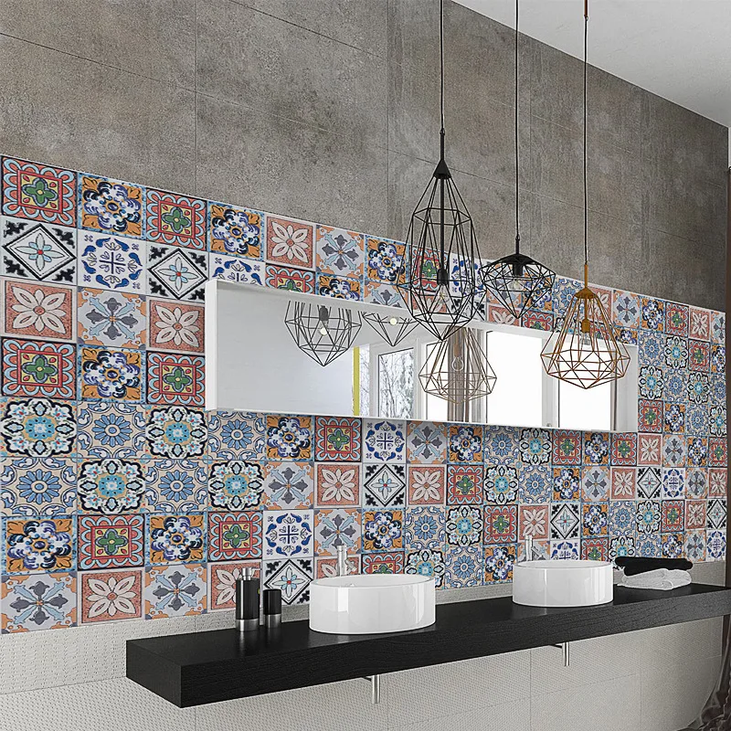 Kitchen oilproof stickers Mediterranean wall sticker High temperature tile stickers Self-adhesive bathroom waterproof wallpaper
Kitchen oilproof stickers Mediterranean wall sticker High temperature tile stickers Self-adhesive bathroom waterproof wallpaper