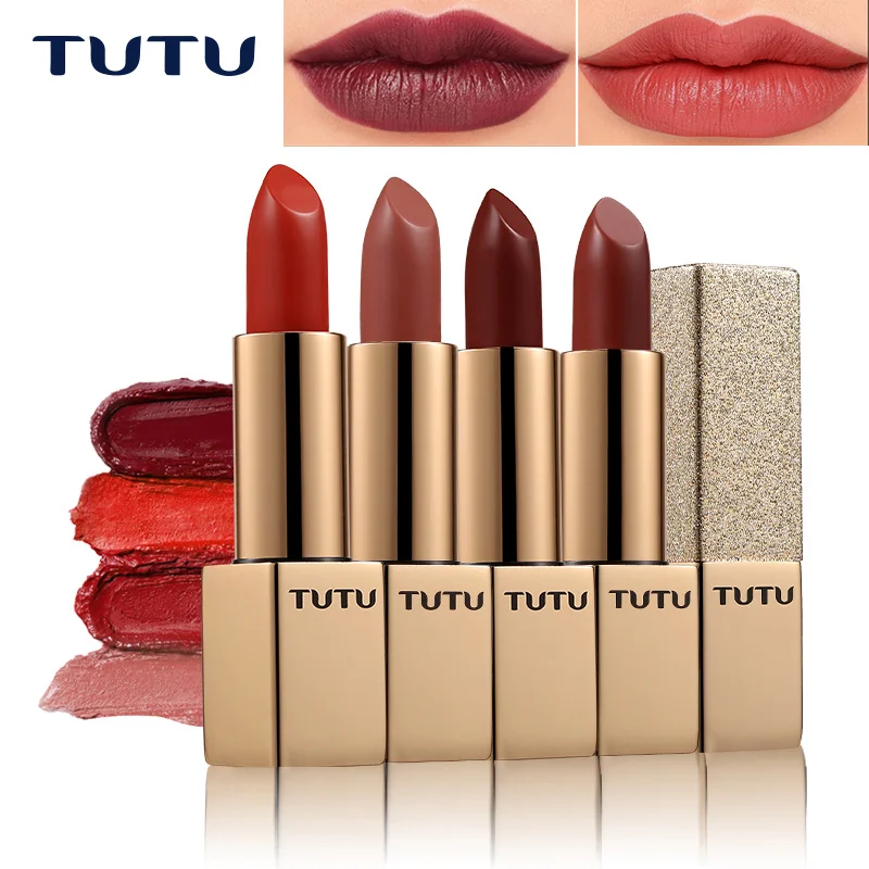1 Pcs Stars Charm Lipstick TUTU Brand Velvet Matte Lip Makeup Long-lasting Moisturizer Lip Stick Batom
1 Pcs Stars Charm Lipstick TUTU Brand Velvet Matte Lip Makeup Long-lasting Moisturizer Lip Stick Batom
