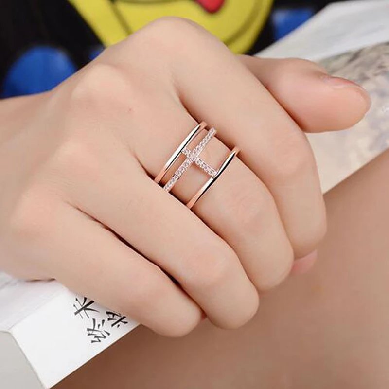 KOFSAC New Charm 925 Sterling Silver Rings For Women Party Exquisite CZ Double-layer Cross Opening Ring Jewelry Christmas Gifts
KOFSAC New Charm 925 Sterling Silver Rings For Women Party Exquisite CZ Double-layer Cross Opening Ring Jewelry Christmas Gifts
