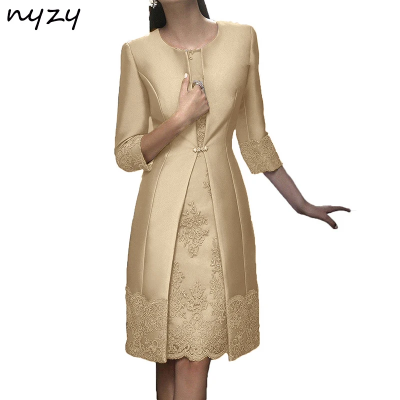 NYZY M22C Real Champagne Mother of the Bride Outfits 2 Piece With Jacket Groom Mother Dresses Formal Wedding Guest Wear 2019
NYZY M22C Real Champagne Mother of the Bride Outfits 2 Piece With Jacket Groom Mother Dresses Formal Wedding Guest Wear 2019