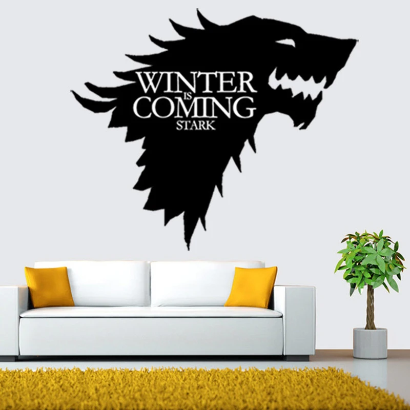 36*42cm Black Removable Wall Sticker TV Poster Game of Thrones Direwolf Wall Stickers Art Vinyl Home Wall Mural for Bedroom
36*42cm Black Removable Wall Sticker TV Poster Game of Thrones Direwolf Wall Stickers Art Vinyl Home Wall Mural for Bedroom