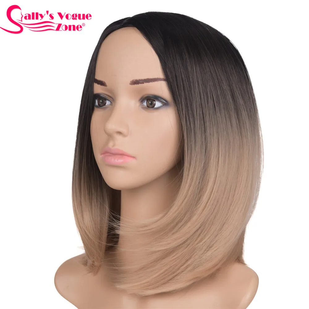 Sallyhair Synthetic Straight Wigs Middle Part 12inch High Temperature Fiber For Women Short Ombre Color Black Blonde Bob Wigs
Sallyhair Synthetic Straight Wigs Middle Part 12inch High Temperature Fiber For Women Short Ombre Color Black Blonde Bob Wigs