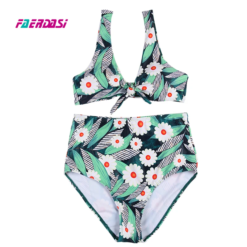 Faerdasi High Waist Bikini Set Retro Vintage Swimsuit Bathing Suit Floral Beachwear Printed Swimwear Green Bandage Swim Trikini
Faerdasi High Waist Bikini Set Retro Vintage Swimsuit Bathing Suit Floral Beachwear Printed Swimwear Green Bandage Swim Trikini