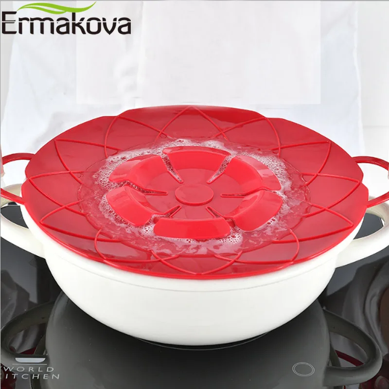 ERMAKOVA Spill Stopper Silicone Lid Cover Pot Cover Cooking Pot Lids Utensil Boil Over Safe Guard Kitchen Gadget Tool
ERMAKOVA Spill Stopper Silicone Lid Cover Pot Cover Cooking Pot Lids Utensil Boil Over Safe Guard Kitchen Gadget Tool