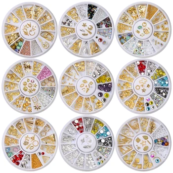 1 Box Nail Decoration in Wheel Plated Metal Nail Studs Parts Mix Colors Nail Charms Accesories Stone for 3D Nailart Decorations
1 Box Nail Decoration in Wheel Plated Metal Nail Studs Parts Mix Colors Nail Charms Accesories Stone for 3D Nailart Decorations