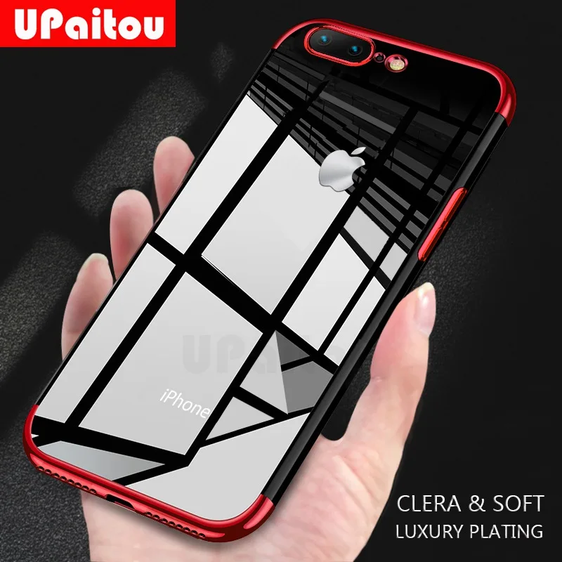 UPaitou Luxury Plating Case for iPhone 8 7 6 6s Plus 5 5Se TPU Soft Silicone Clear Transparent Back Cover Case
UPaitou Luxury Plating Case for iPhone 8 7 6 6s Plus 5 5Se TPU Soft Silicone Clear Transparent Back Cover Case