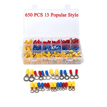 650 Pcs Assorted Ring Insulated Electrical Wire Terminals Crimp Connector Kit Repair Parts Accessories Terminals Connectors Ring
650 Pcs Assorted Ring Insulated Electrical Wire Terminals Crimp Connector Kit Repair Parts Accessories Terminals Connectors Ring