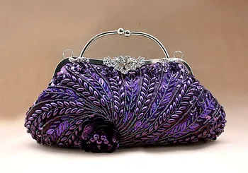 Purple Chinese Women's Beaded Sequined Wedding Evening Bag Clutch handbag Bride Party Purse Makeup Bag Free Shipping 1889-B
Purple Chinese Women's Beaded Sequined Wedding Evening Bag Clutch handbag Bride Party Purse Makeup Bag Free Shipping 1889-B