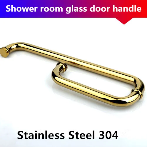 Length 450mm Stainless steel 304 Golden color shower room glass door handle
Length 450mm Stainless steel 304 Golden color shower room glass door handle