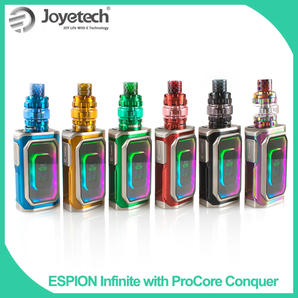 Original Joyetech ESPION Infinite Kit with ProCore Conquer Atomizer 230W Fast firing response e cigarette vape kit
Original Joyetech ESPION Infinite Kit with ProCore Conquer Atomizer 230W Fast firing response e cigarette vape kit