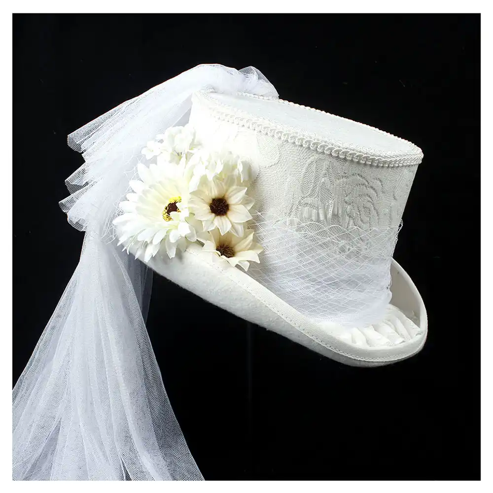 womens white top hat