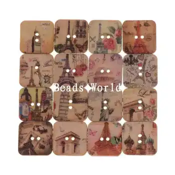 100 Pcs Square Wood Sewing Decorative Buttons Scrapbooking Building Pattern DIY Decoration 20mm(W05961 X 1)
100 Pcs Square Wood Sewing Decorative Buttons Scrapbooking Building Pattern DIY Decoration 20mm(W05961 X 1)