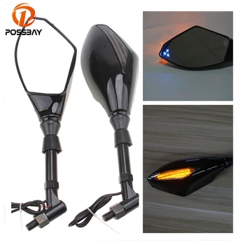 POSSBAY 8mm 10mm Universal Motorcycle Turn Signal Lights Blinker Indicator Rear View Mirror For Kawasaki Suzuki Honda Cafe Racer 
POSSBAY 8mm 10mm Universal Motorcycle Turn Signal Lights Blinker Indicator Rear View Mirror For Kawasaki Suzuki Honda Cafe Racer