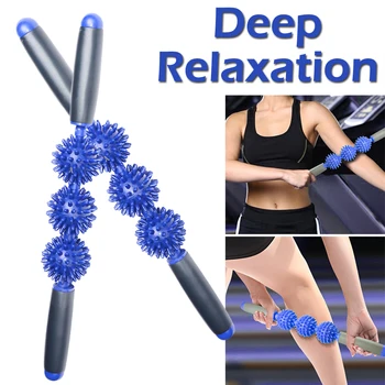 17inch Gym Muscle Massage Roller Yoga Stick Muscle Body Hot Massage Relax Tool Muscle Roller Sticks with Point Spiky Ball
17inch Gym Muscle Massage Roller Yoga Stick Muscle Body Hot Massage Relax Tool Muscle Roller Sticks with Point Spiky Ball