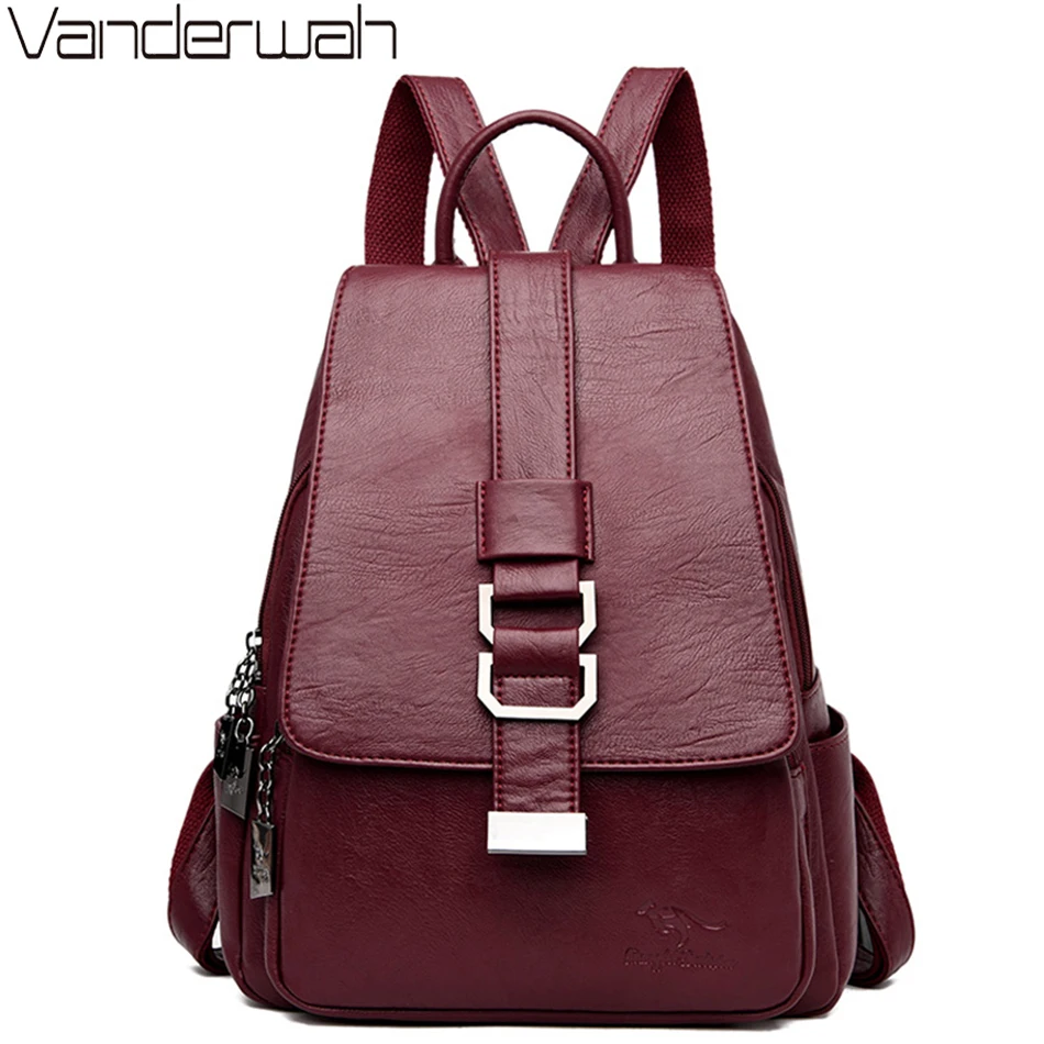 Women Leather Backpacks High Quality Sac A Dos School Bags For Girls Travel Ladies Bagpack Solid Large Capacity Rucksacks Female
Women Leather Backpacks High Quality Sac A Dos School Bags For Girls Travel Ladies Bagpack Solid Large Capacity Rucksacks Female