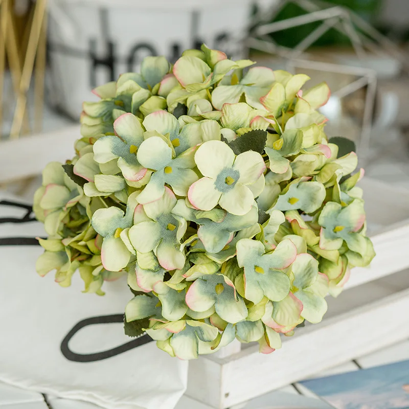 Artificial Hydrangea Flower 6 Big Heads Bouquet (Diameter 9" each head) Creamy white for Wedding Home Decor
Artificial Hydrangea Flower 6 Big Heads Bouquet (Diameter 9" each head) Creamy white for Wedding Home Decor