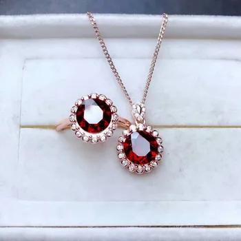 925 sterling silver real Natural garnet Jewelry Sets rings pendants send necklace fine new women wholesale gift mtzj0808z0808ags
925 sterling silver real Natural garnet Jewelry Sets rings pendants send necklace fine new women wholesale gift mtzj0808z0808ags