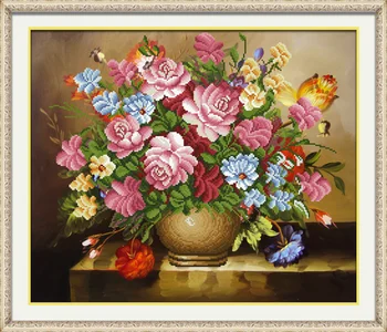 High Grade Precise Printing 3d Chinese cross stitch Sets Vase Stitchwork Kit Rose Flowers Embroidery Needlework Free Shipping
High Grade Precise Printing 3d Chinese cross stitch Sets Vase Stitchwork Kit Rose Flowers Embroidery Needlework Free Shipping
