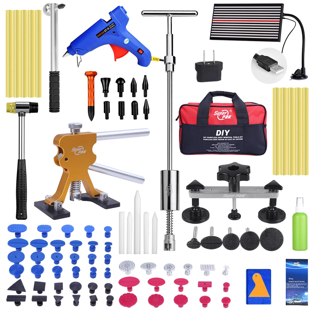 PDR Slide Hammer Dent Puller Lifter Car Dent Kit PDR Glue stick Removal Hail Removal Hail Rods Tool Set Professional Kit
PDR Slide Hammer Dent Puller Lifter Car Dent Kit PDR Glue stick Removal Hail Removal Hail Rods Tool Set Professional Kit