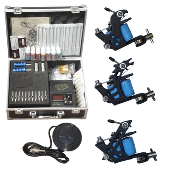 3 guns permanent makeup machine kit professional tattoo machine set piercing tool kit completed set 
3 guns permanent makeup machine kit professional tattoo machine set piercing tool kit completed set