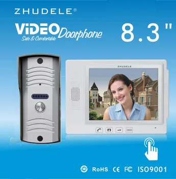 ZHUDELE Luxury 8.3"Display Wired Video Door Phone Touch Key Doorbell&IR 700TVL HD Home Security CCD Camera 1V1 Security Intercom
ZHUDELE Luxury 8.3"Display Wired Video Door Phone Touch Key Doorbell&IR 700TVL HD Home Security CCD Camera 1V1 Security Intercom
