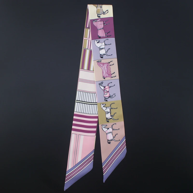 Women Silk Scarf Long Skinny Hair Band Scarfs Horse Pattern Striped Ribbon Bag Scarves for Ladies Office Neck Band Tie
Women Silk Scarf Long Skinny Hair Band Scarfs Horse Pattern Striped Ribbon Bag Scarves for Ladies Office Neck Band Tie
