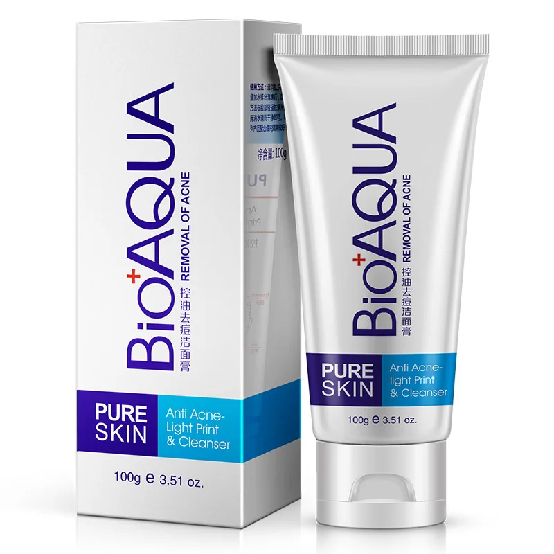 BIOAQUA Brand Oil Control Acne Facial Cleanser Moisturizing Oil Control Shrink Pores to Black Women Deep cleansing Lotion 100g
BIOAQUA Brand Oil Control Acne Facial Cleanser Moisturizing Oil Control Shrink Pores to Black Women Deep cleansing Lotion 100g