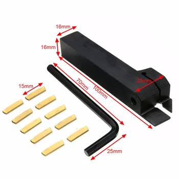 10pcs MGMN200-G Inserts Gold Cutters + 1pc MGEHR1616-2 Lathe Turning Tool Holder Stainless Steel Boring Bar
10pcs MGMN200-G Inserts Gold Cutters + 1pc MGEHR1616-2 Lathe Turning Tool Holder Stainless Steel Boring Bar