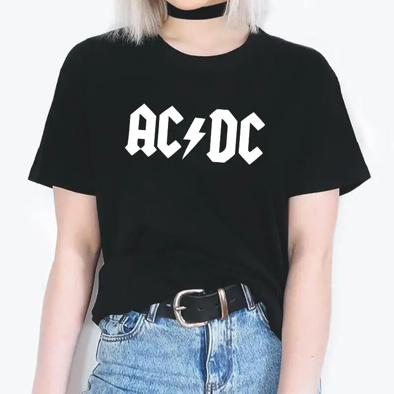 Fashion AC/DC Band Rock Women Tshirt ACDC Letter Printed Graphic Shirt Tee Shirt Femme Music T Shirt Women Tops Camiseta Mujer
Fashion AC/DC Band Rock Women Tshirt ACDC Letter Printed Graphic Shirt Tee Shirt Femme Music T Shirt Women Tops Camiseta Mujer