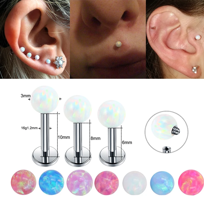 1.2x6/8/10x3mm Fire Opal Internal Thread Labret Monroe Lip Stud Conch Piercing Ear Cartilage Tragus Helix Piercing Stud Ring 16g
1.2x6/8/10x3mm Fire Opal Internal Thread Labret Monroe Lip Stud Conch Piercing Ear Cartilage Tragus Helix Piercing Stud Ring 16g