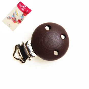 5PCs Wooden Baby Pacifier Clips Coffee Wood Metal Holders Cute Infant Soother Clasps Accessories 4.4x2.9cm For Baby Teethers
5PCs Wooden Baby Pacifier Clips Coffee Wood Metal Holders Cute Infant Soother Clasps Accessories 4.4x2.9cm For Baby Teethers
