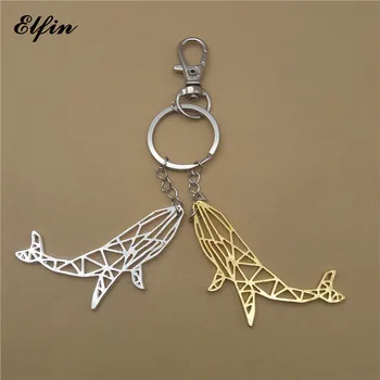 Elfin Unique Trendy Origami Whale Keychains Gold Color Silver Color Geometric Jewellery Fashion Whale Key Rings For Women Men
Elfin Unique Trendy Origami Whale Keychains Gold Color Silver Color Geometric Jewellery Fashion Whale Key Rings For Women Men