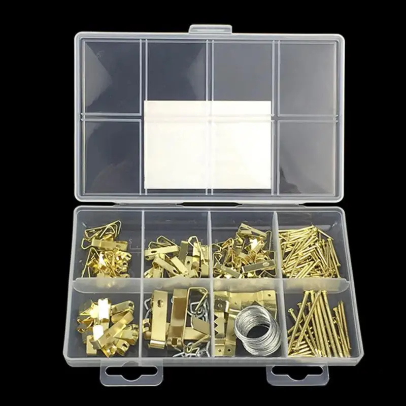 200 PCS/Set Assorted Picture Hanging Kit Heavy Duty Assortment with Wire, Picture Hangers, Hooks, Nails and Hardware for Frames
200 PCS/Set Assorted Picture Hanging Kit Heavy Duty Assortment with Wire, Picture Hangers, Hooks, Nails and Hardware for Frames