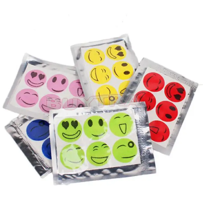 

60Pcs/Set Mosquiot Repellent Stickers Patches Smiling Face Drive Midge Citronella Oil Mosquito Killer Cartoon Repeller Stick