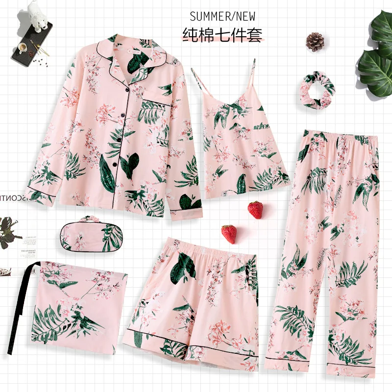 Cucumber pajamas, spring and autumn, long sleeves, pure cotton, seven suits, cardigan, suspenders, sexy summer and winter wear,
Cucumber pajamas, spring and autumn, long sleeves, pure cotton, seven suits, cardigan, suspenders, sexy summer and winter wear,