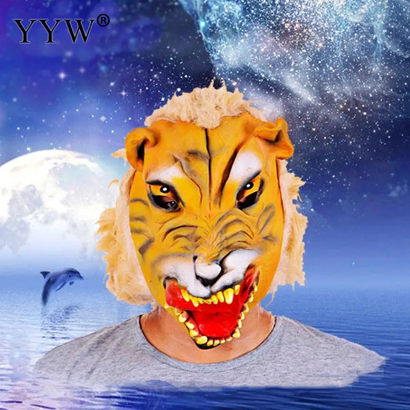 Реалистичная латексная маска Тигра для искусственных животных маскарада Пасхи