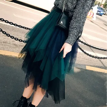 Fashion 2019 Women Mesh Skirt High Waist Ruffled Irregular Gauze Skirt Ball Gown Layered Fairy Princess Elastic Waist Tutu Skirt
Fashion 2019 Women Mesh Skirt High Waist Ruffled Irregular Gauze Skirt Ball Gown Layered Fairy Princess Elastic Waist Tutu Skirt