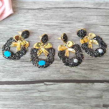 5Pairs Natural Teardrop stone Earrings CZ Crystal zircon Stone Micro pave Dangle Earring,Gem stone Earrings Jewelry ER281
5Pairs Natural Teardrop stone Earrings CZ Crystal zircon Stone Micro pave Dangle Earring,Gem stone Earrings Jewelry ER281