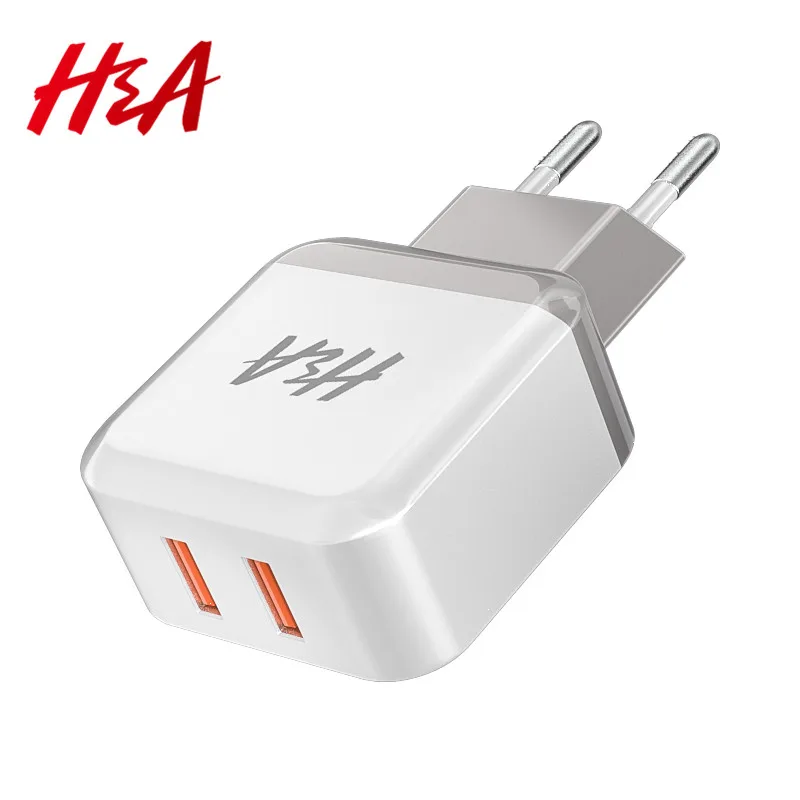 H&A Dual USB Charger Mobile Phone EU Charger Plug Travel Wall Charger Adapter For iPhone Huawei Phone Charger For Samsung Xiaomi
H&A Dual USB Charger Mobile Phone EU Charger Plug Travel Wall Charger Adapter For iPhone Huawei Phone Charger For Samsung Xiaomi