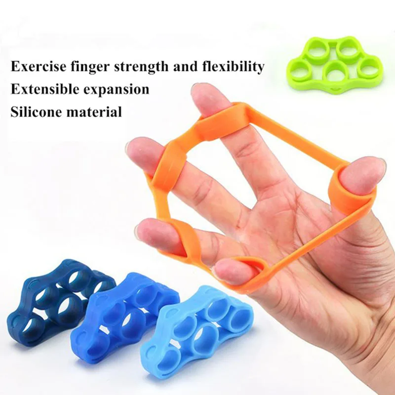 Hand Trainer 6pcs Assorted Colors Hand Grip Strengthener Finger Stretcher Finger Resistance Bands Finger Grip Exerciser Strengtheners Trainer
