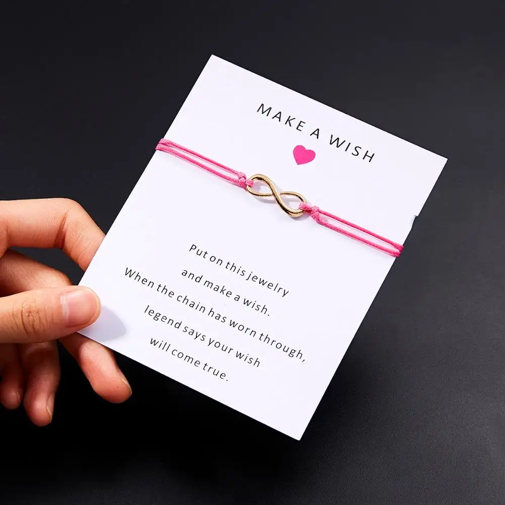 Rinhoo Boho 8 shape Infinity Weave Rope Bracelet alloy Multicolor Infinity Adjustable Bracelet with card charm jewelry girl gift
Rinhoo Boho 8 shape Infinity Weave Rope Bracelet alloy Multicolor Infinity Adjustable Bracelet with card charm jewelry girl gift