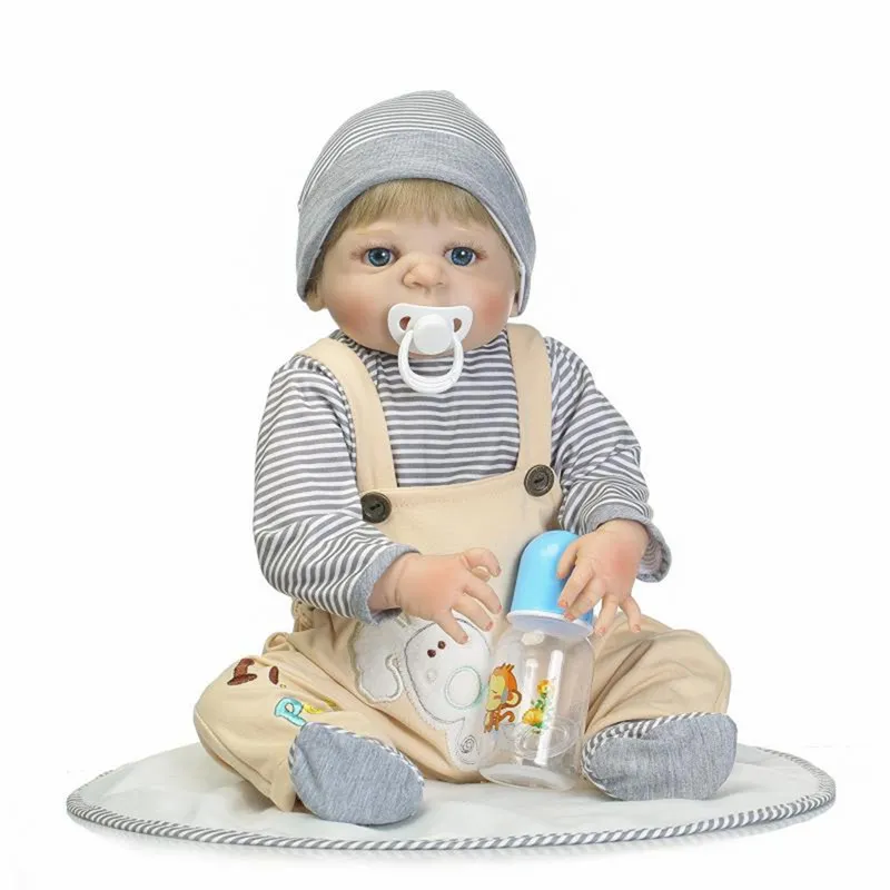 57cm Baby Doll Lifelike Simulation Reborn Baby Emulated Doll Silicone Kids Bathing Sleeping Playmate Birthday Children Gifts
57cm Baby Doll Lifelike Simulation Reborn Baby Emulated Doll Silicone Kids Bathing Sleeping Playmate Birthday Children Gifts