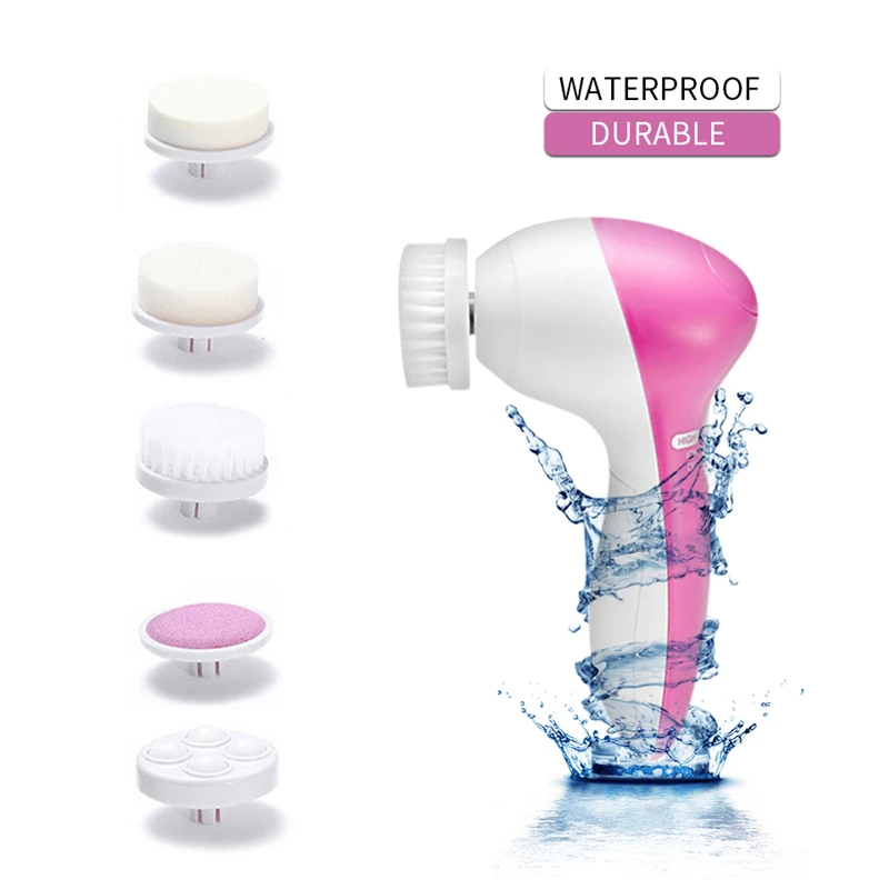 5 in 1 Electric Facial Cleansing Brush Face Cleaning Machine Waterproof Beauty Tool Skin Pore Cleaner Wash Face Cleaning Decive
5 in 1 Electric Facial Cleansing Brush Face Cleaning Machine Waterproof Beauty Tool Skin Pore Cleaner Wash Face Cleaning Decive