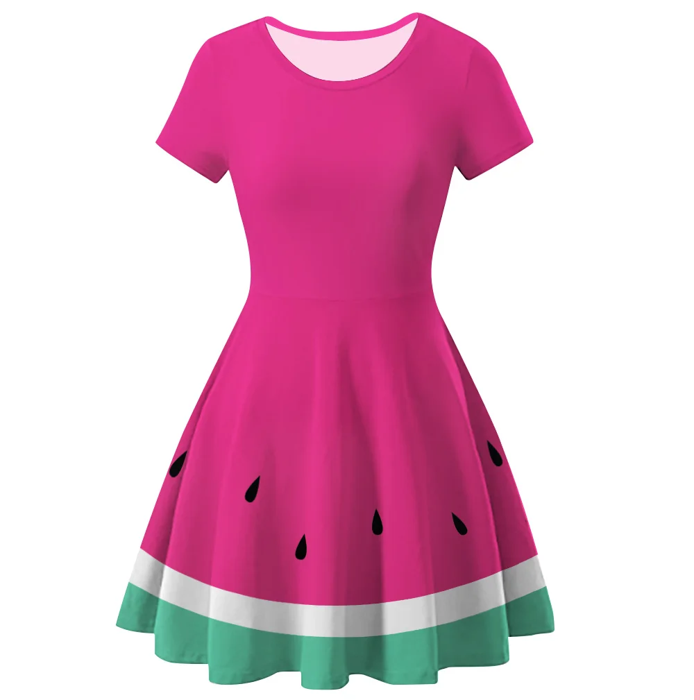Women Casual Short Sleeve Vintage Dresses Watermelon Printing 3d Sexy Mini Dress Summer Beach Dress
Women Casual Short Sleeve Vintage Dresses Watermelon Printing 3d Sexy Mini Dress Summer Beach Dress