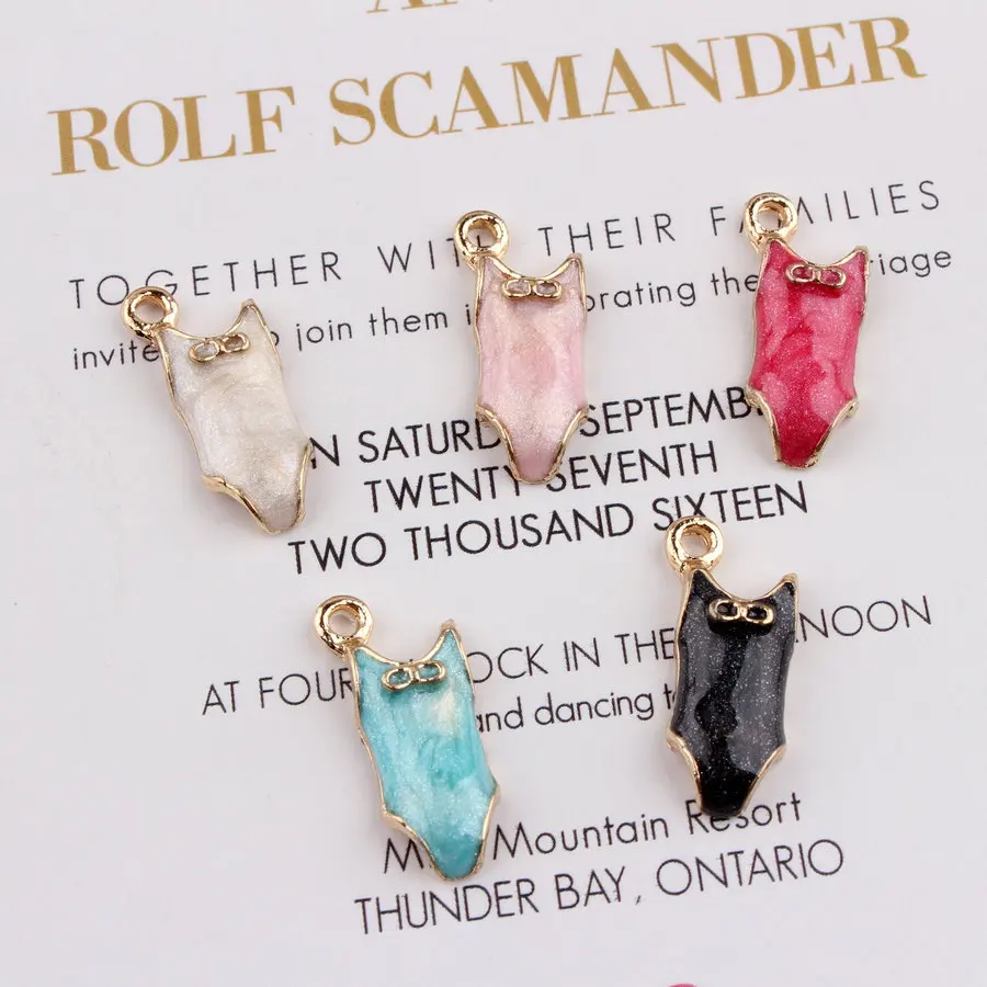 Glitter Hooded Swimsuit Pendant Exquisite Korean Charms Elegant DIY Accessories For Handmade Women Jewelry Necklace Bracelets | Украшения и