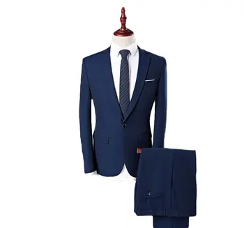 New Arrival Dark Blue Groom Tuxedos One Button Men's Suits (Jacket+Vest+Pants+tie) Blazer Jacket Wedding Party Formal Occasion
New Arrival Dark Blue Groom Tuxedos One Button Men's Suits (Jacket+Vest+Pants+tie) Blazer Jacket Wedding Party Formal Occasion
