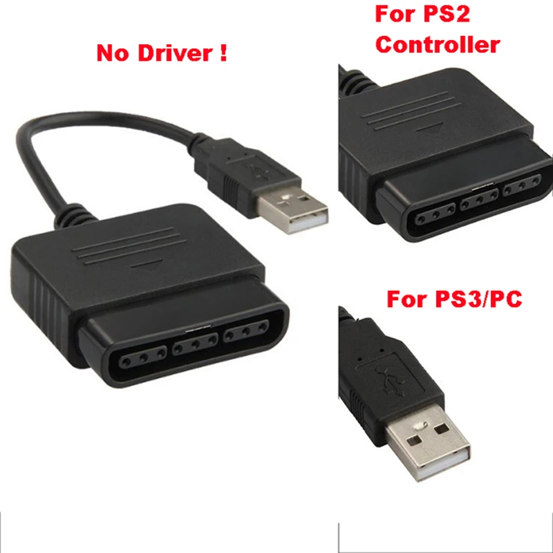 

New Convert Adapters For Playstation 2 Gamepad to For Playstation 3/PC Console Converter For PS2 Controller to For PS3/PC System