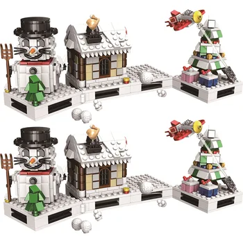 551PCS Winter Holiday Building Blocks Compatible Christmas House Village Snowman Santa Claus Bricks Kits Toys for Kids
551PCS Winter Holiday Building Blocks Compatible Christmas House Village Snowman Santa Claus Bricks Kits Toys for Kids