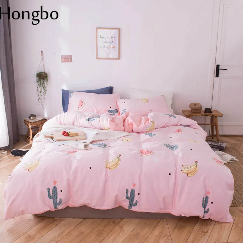 Комплект постельного белья Hongbo из сверхтонкого волокна с изображением